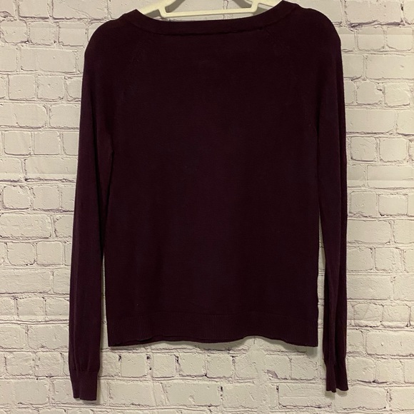 ANN TAYLOR LOFT Burgundy Sweater XS EUC - Picture 4 of 5